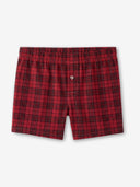 【Pre-Oder】 Relaxed Fit Knit Boxer (Button Fly) - Christmas | Crimson Cabin Check